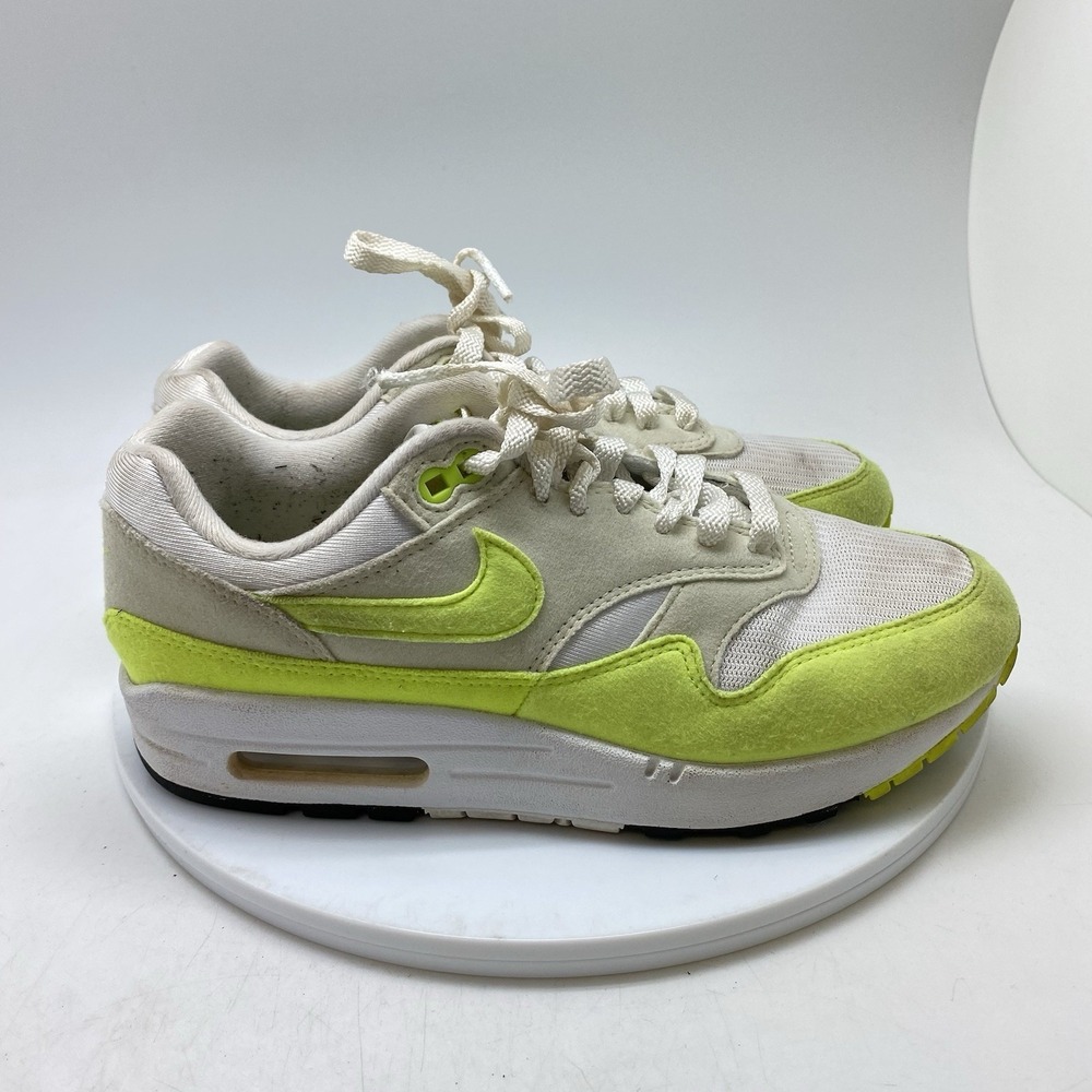 Nike Sneakers Womens 8 Air‎ Max 1 '87 DZ2628-100 White Volt Athletic Shoes